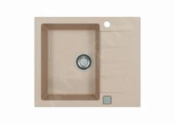 Alveus Cadit - Granieten Spoelbak 590x500 Mm, Met Draaiknopbediening, Terra 1132018