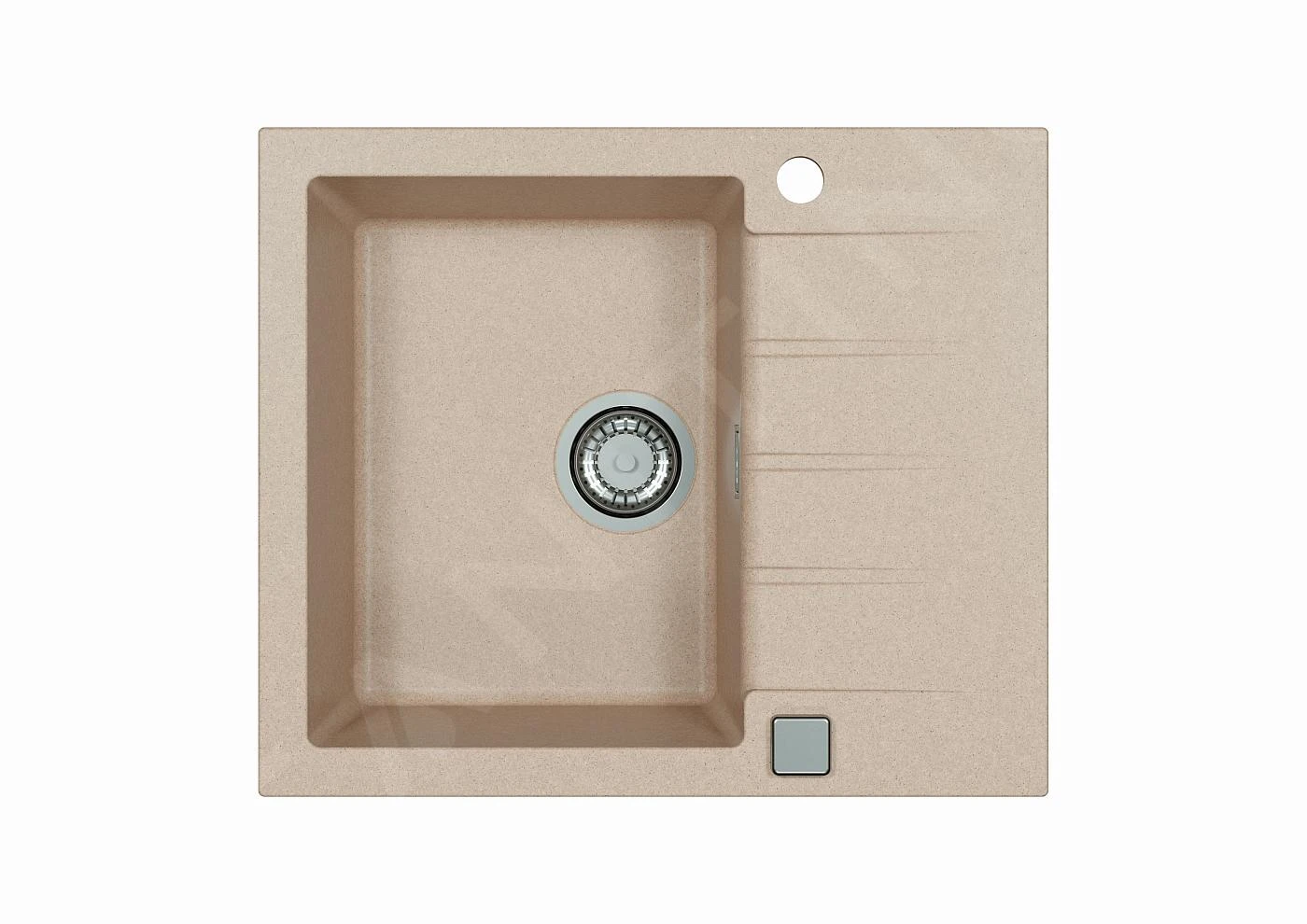 Alveus Cadit - Granieten Spoelbak 590x500 Mm, Met Draaiknopbediening, Terra 1132018