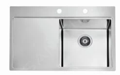 Alveus Pure - Spoelbak 790x525 Mm, Met Draaiknopbediening, Rechts, Rvs 1103651