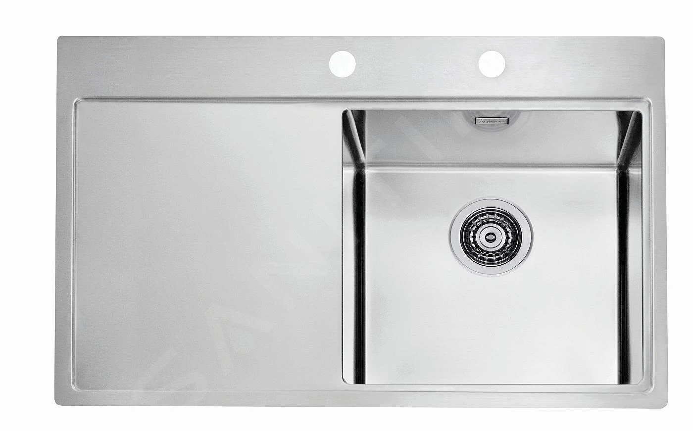 Alveus Pure - Spoelbak 790x525 Mm, Met Draaiknopbediening, Rechts, Rvs 1103651