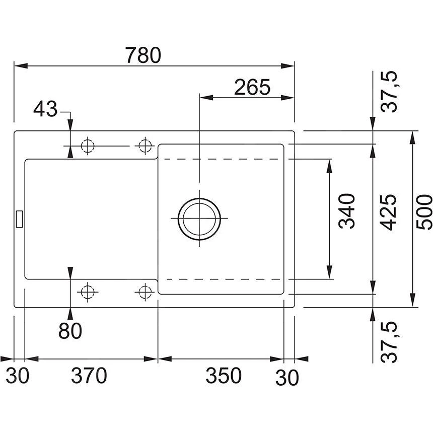 Franke Sets - Keukenset G168, Fragraniet Spoelbak MRG 611 En Keukenkraan FP 9000.084, Grijze Steen 114.0587.980