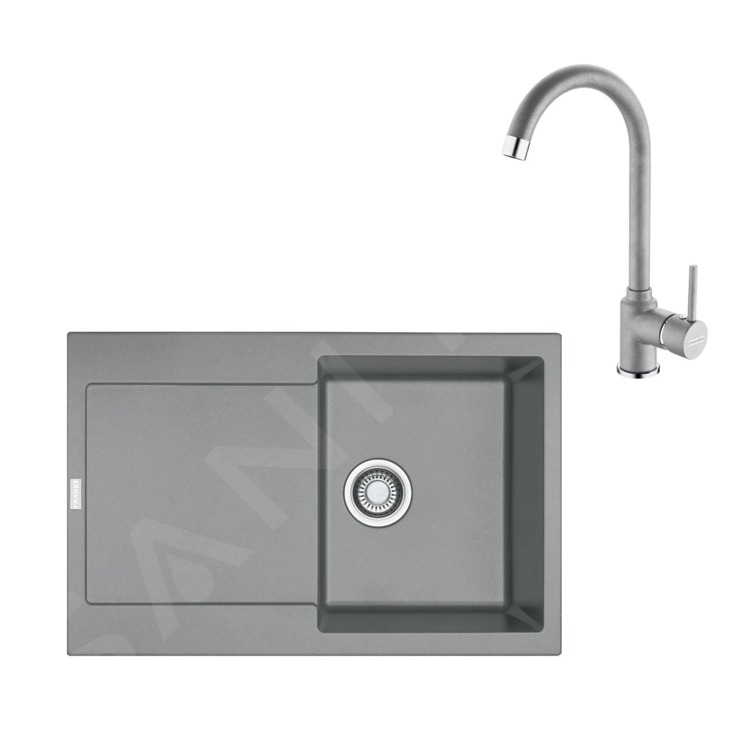 Franke Sets - Keukenset G168, Fragraniet Spoelbak MRG 611 En Keukenkraan FP 9000.084, Grijze Steen 114.0587.980 - Afbeelding 2