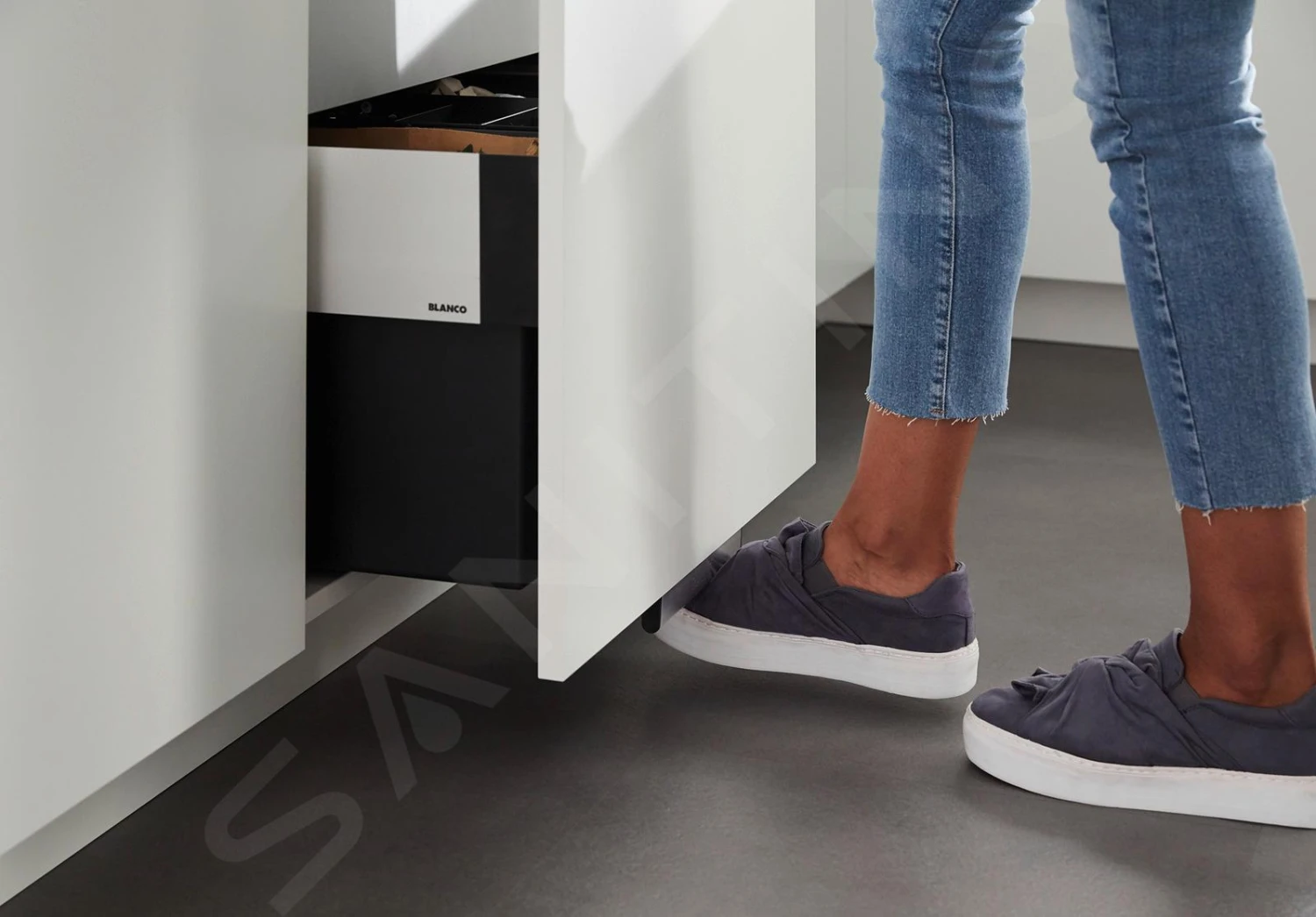 Blanco Select - Inbouw Afvalemmer, Met Scheidingswand, Inhoud 38 L 526201 - Afbeelding 5