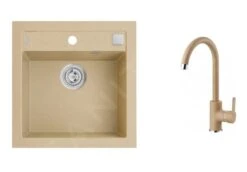 Alveus Sets - Set Spoelbak Formic 20 En Keukenkraan Tonia, Beige SETA423
