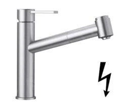 Blanco Ambis S - Keukenkraan Met Uittrekbare Sproeikop, Geborsteld Rvs 525124