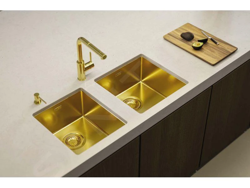 Alveus Quadrix Monarch - Spoelbak 390x450 Mm, Gold 1103316 - Afbeelding 3