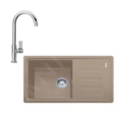 Franke Sets - Keukenset G119, Fragraniet Spoelbak BSG 611-78/39 En Keukenkraan FP 0408.031, Kasjmier/chroom 114.0510.437