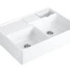 Villeroy & Boch Spoelbakken - Keramische Spoelbak 895x630 Mm Incl. Afvoergarnituur, CeramicPlus, Alpine Wit 632391R1