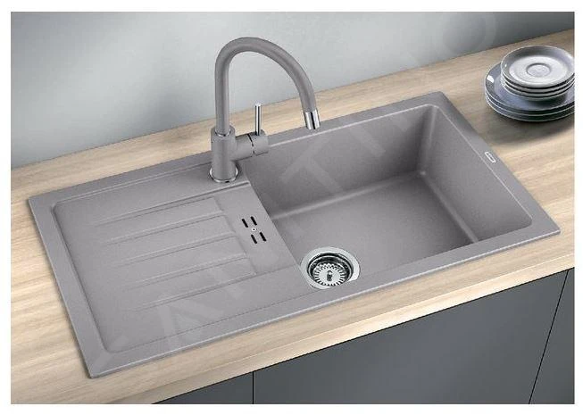 Blanco Favum XL 6 - Silgranit Spoelbak, 860x435 Mm, Aluminium 524234 - Afbeelding 3