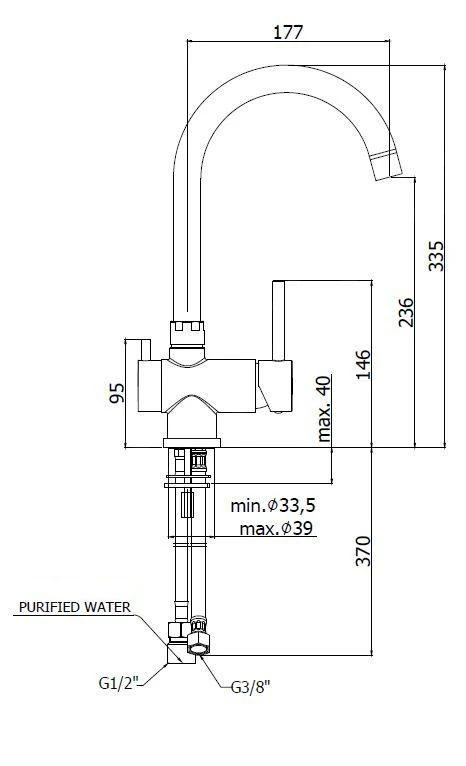 Paffoni Stick - Keukenkraan Met Filter, Rvs SK190ST - Afbeelding 2