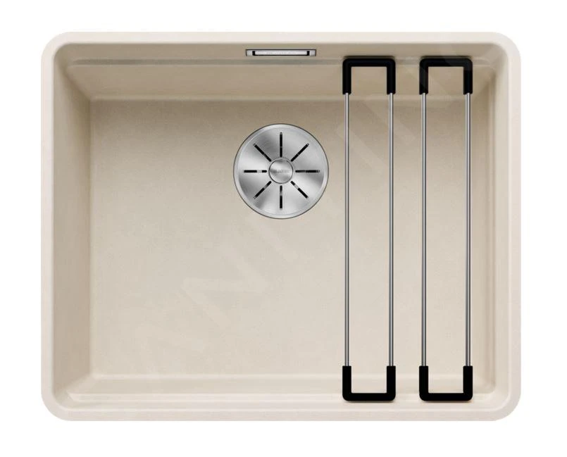 Blanco Etagon 500 - Silgranit Spoelbak, 527x427 Mm, Met Toebehoren, InFino, Zacht Wit 527074