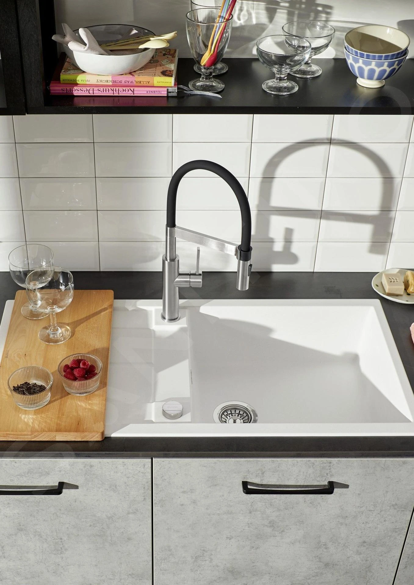 Blanco Sonea S - Wastafelkraan Met Flexibele Arm En Sproeikop, Geborsteld Rvs 526616 - Afbeelding 4