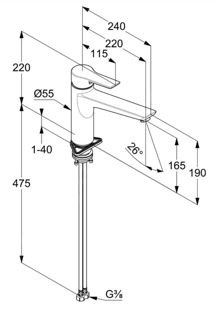 Kludi Mix - Keukenkraan, Chroom 329040575 - Afbeelding 2