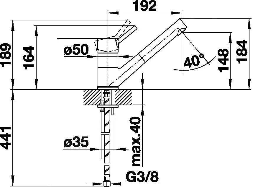 Blanco Antas S - Keukenraan Met Uittrekbare Sproeikop, Aluminium/chroom 515349 - Afbeelding 2