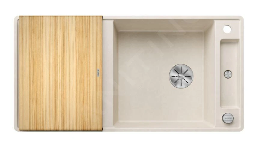 Blanco Axia III XL 6 - Silgranit Spoelbak, 990x500 Mm, Met Afvoerbediening En Toebehoren, InFino, Zacht Wit 527054 - Afbeelding 3