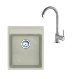 Franke Sets - Set G241, Fragraniet Spoelbak MRG 610-37 RTL En Keukenkraan FP 9000.082, Sahara 114.0675.658