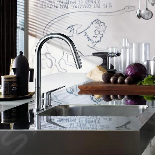 Axor Citterio M - 2-gats Keukenkraan, RVS Look 34822800 - Afbeelding 4