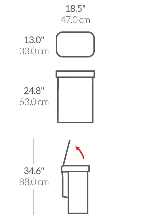 Simplehuman Afvalemmers - Afvalemmer Met Spraak- En Bewegingssensor, 58 L, Gebrosteld Rvs ST2031 - Afbeelding 2