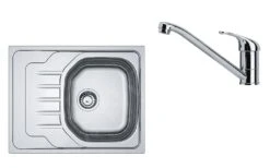 Franke Sets - Set N72, Rvs Spoelbak OLN 611-63 En Keukenkraan FB 250.031, Rvs/chroom 101.0618.833