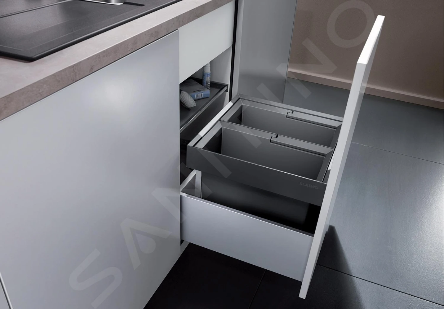 Blanco Flexon II - Afvalsorteersysteem, Met Scheidingswand, Inhoud 32 L 521468 - Afbeelding 5