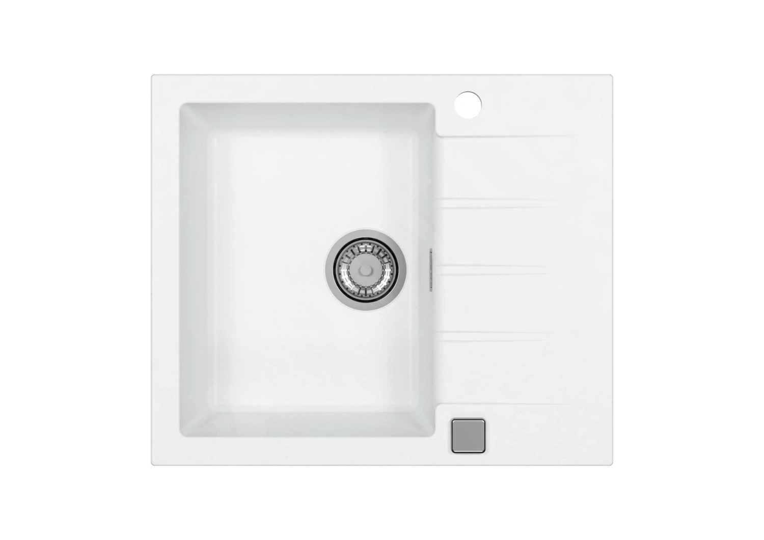 Alveus Cadit - Granieten Spoelbak 590x500 Mm, Met Draaiknopbediening, Arctic 1132017