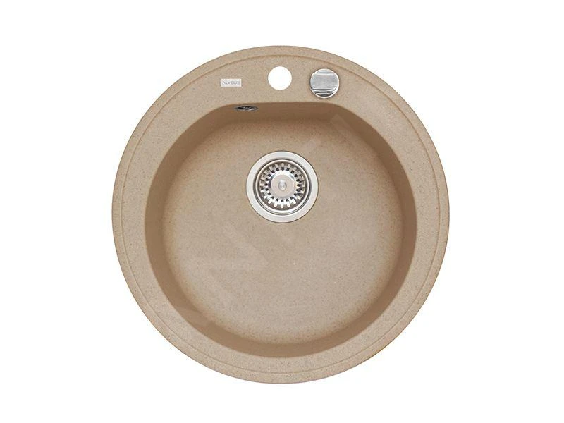 Alveus Niagara - Granieten Spoelbak Diameter 510 Mm, Met Draaiknopbediening, Beige 1076855