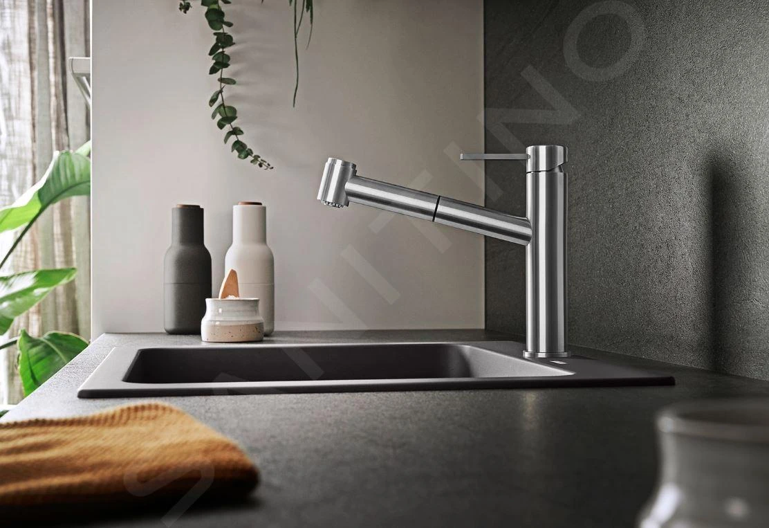 Blanco Ambis S - Keukenkraan Met Uittrekbare Sproeikop, Geborsteld Rvs 525124 - Afbeelding 3