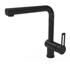Paffoni Ringo - Keukenkraan Met Uittrekabre Sproeikop, Mat Zwart RIN185NO