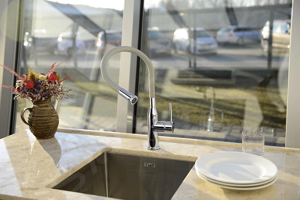 Sapho Kranen - Sili Keukenkraan Met Flexi Uitloop, Zilver/chroom SR414 - Afbeelding 6