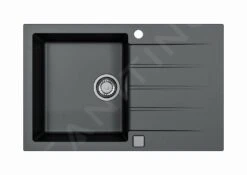 Alveus Cadit - Granieten Spoelbak 790x500 Mm, Met Draaiknopbediening, Carbon 1132026