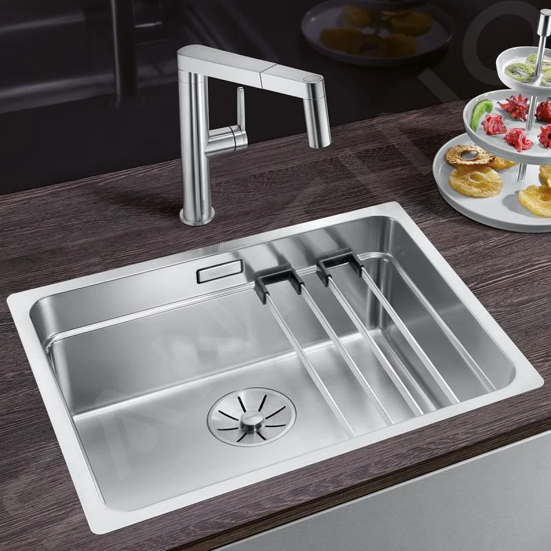 Blanco Etagon 500 - Spoelbak, 540x440 Mm, Met Verschillende Niveaus, Rvs 521840 - Afbeelding 4